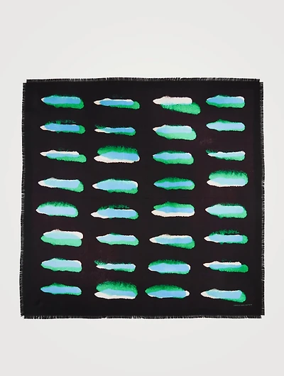 Silk Scarf In Abstract Print