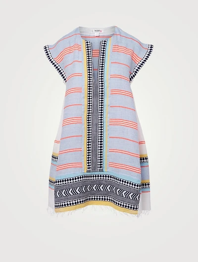 Neela Cotton Caftan Dress Striped Print