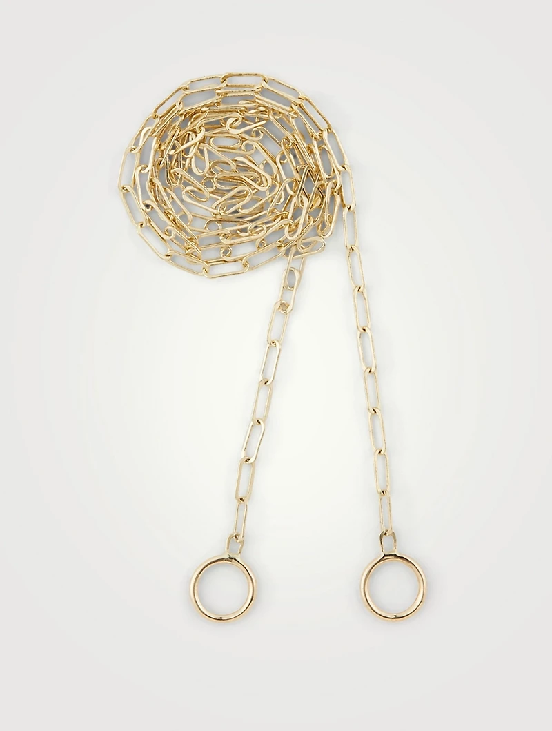14K Yellow Gold Square Link Chain