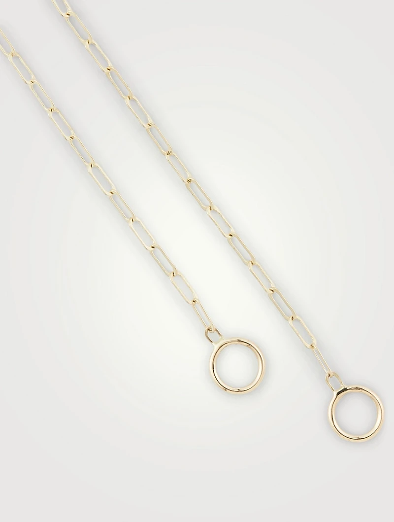 14K Yellow Gold Square Link Chain