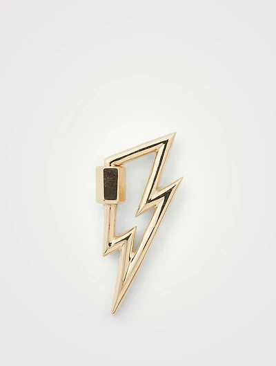 14K Yellow Gold Thunderbolt Lock