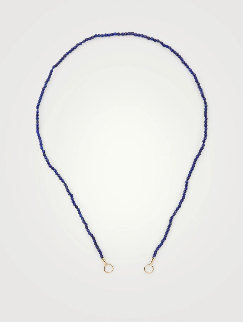 Lapis Itty Bitty Strand With 14K Yellow Gold Loops