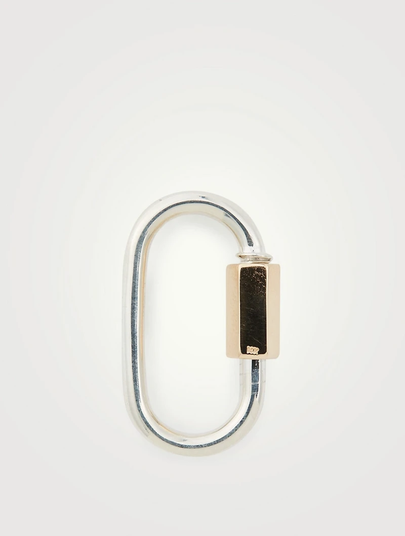 Sterling Silver And Yellow Gold Lock