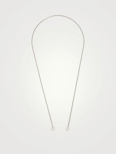 Sterling Silver Medium Curb Chain With Gold Loops
