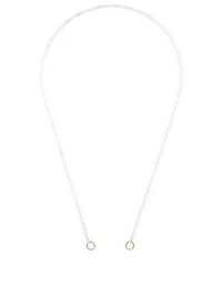 Sterling Silver Square Link Chain With Gold Loops