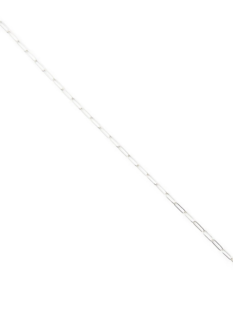 Sterling Silver Square Link Chain With Gold Loops