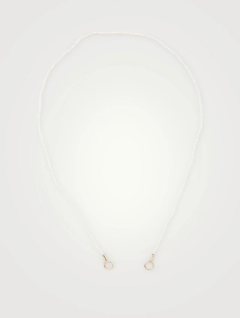 Pearl Strand With 14K Yellow Gold Loops