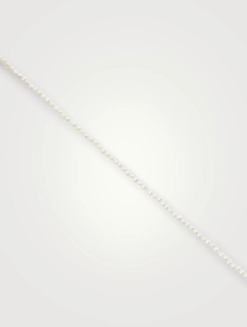 Pearl Strand With 14K Yellow Gold Loops