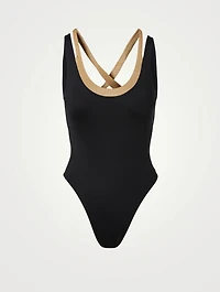 Stardust Layered One-Piece Swimsuit