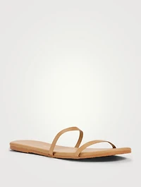 Gemma Foundations Matte Leather Slide Sandals