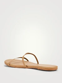 Gemma Foundations Matte Leather Slide Sandals