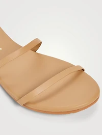 Gemma Foundations Matte Leather Slide Sandals