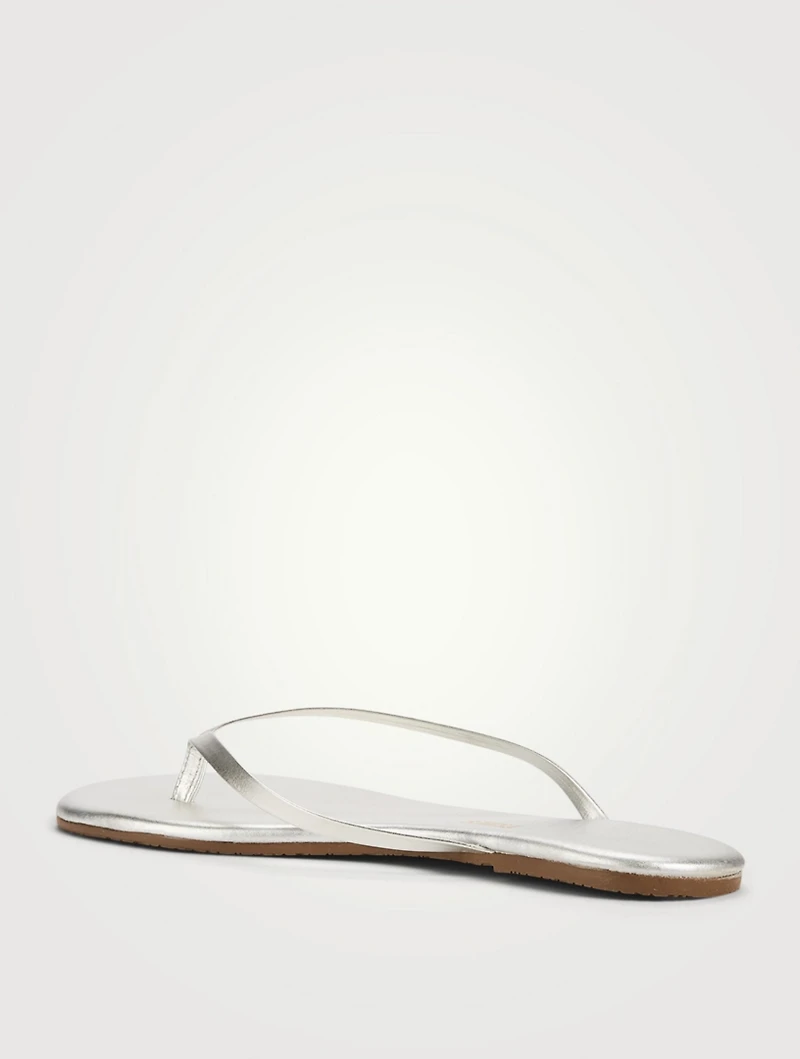 Lily Highlighter Metallic Leather Thong Sandals