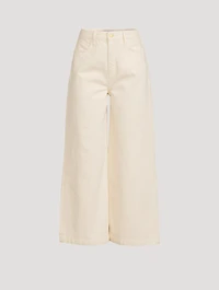 Cropped Wide-Leg High-Rise Jeans