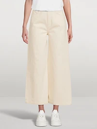 Cropped Wide-Leg High-Rise Jeans