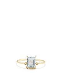 18K Gold Aquamarine Ring