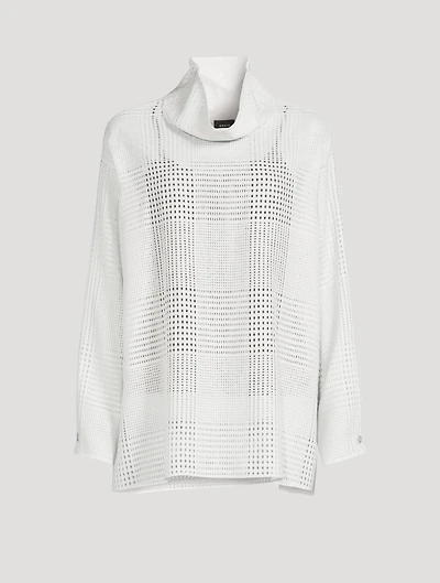 Wool Ajouré Tunic Blouse