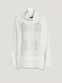 Wool Ajouré Tunic Blouse