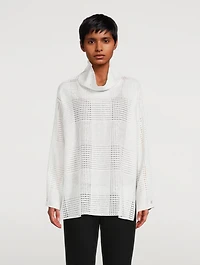 Wool Ajouré Tunic Blouse