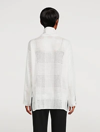 Wool Ajouré Tunic Blouse