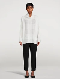 Wool Ajouré Tunic Blouse