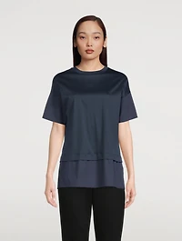 Cotton Jersey And Poplin T-Shirt