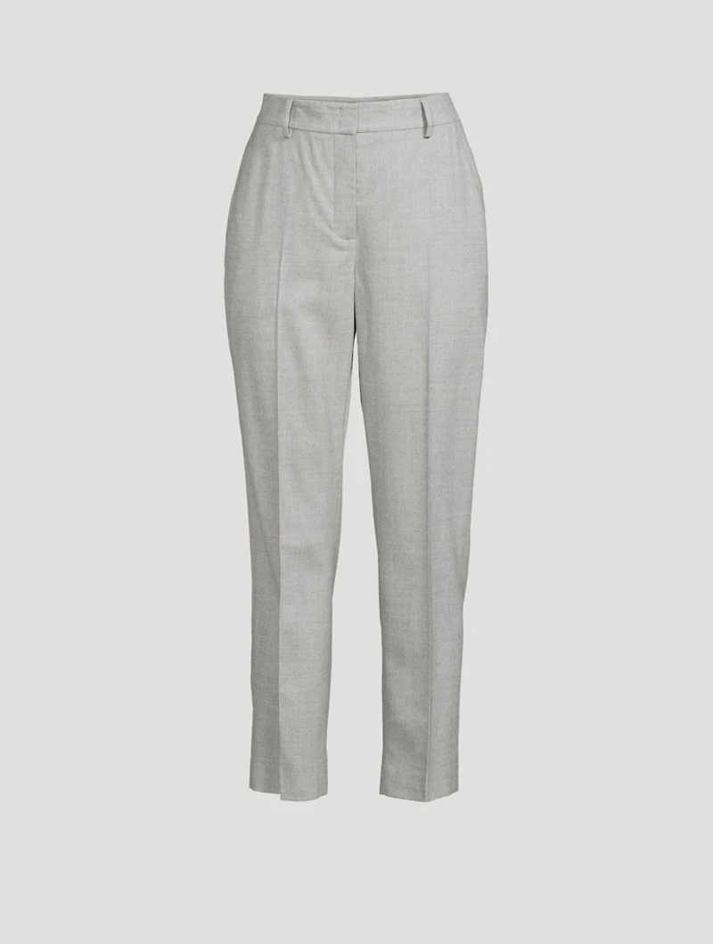 Wool Stretch Cropped Pants