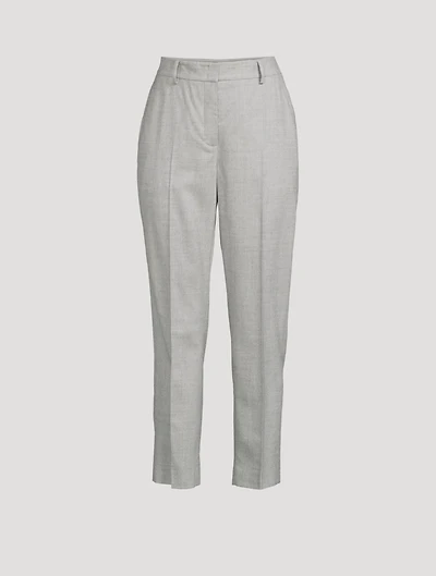 Wool Stretch Cropped Pants