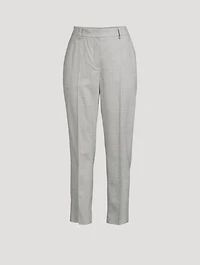Wool Stretch Cropped Pants
