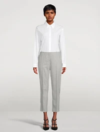 Wool Stretch Cropped Pants