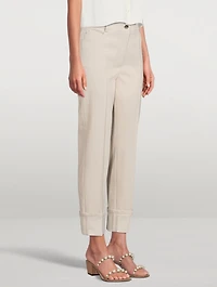 Maxi Cotton Denim Pants
