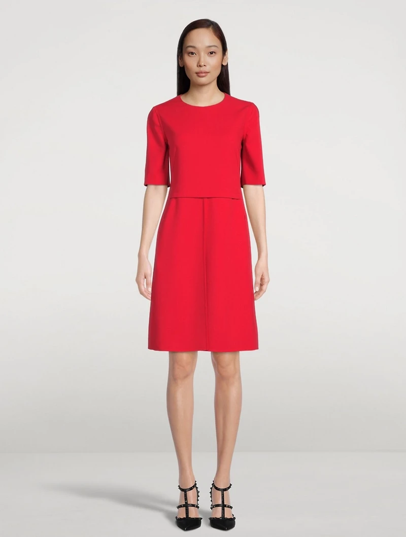 Double Face Wool A-Line Dress