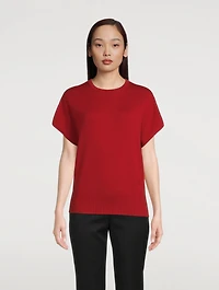 Cashmere Cap-Sleeve Sweater