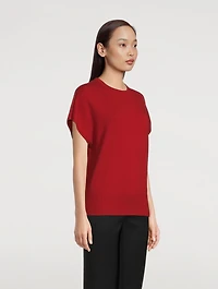 Cashmere Cap-Sleeve Sweater