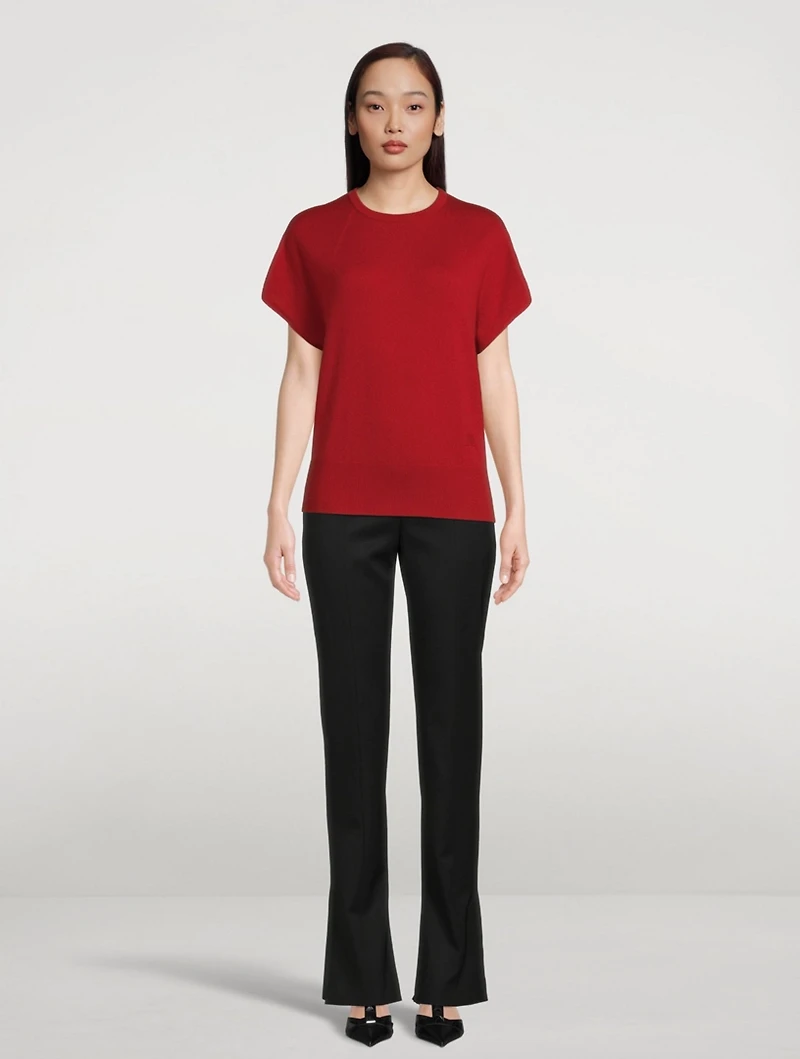 Cashmere Cap-Sleeve Sweater