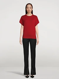 Cashmere Cap-Sleeve Sweater