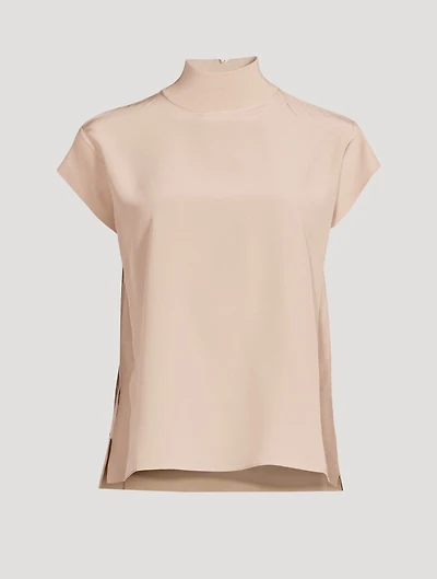 Silk Cap-Sleeve Tunic