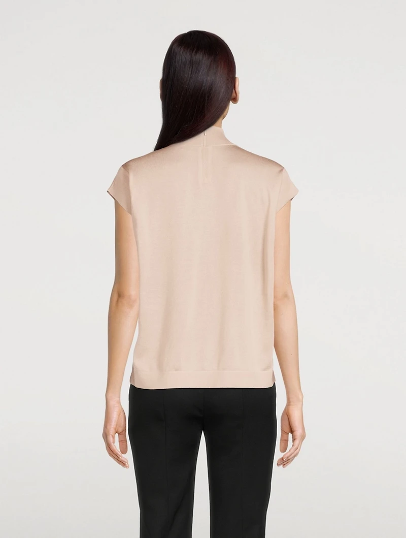 Silk Cap-Sleeve Tunic