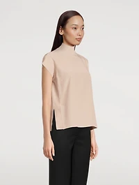 Silk Cap-Sleeve Tunic