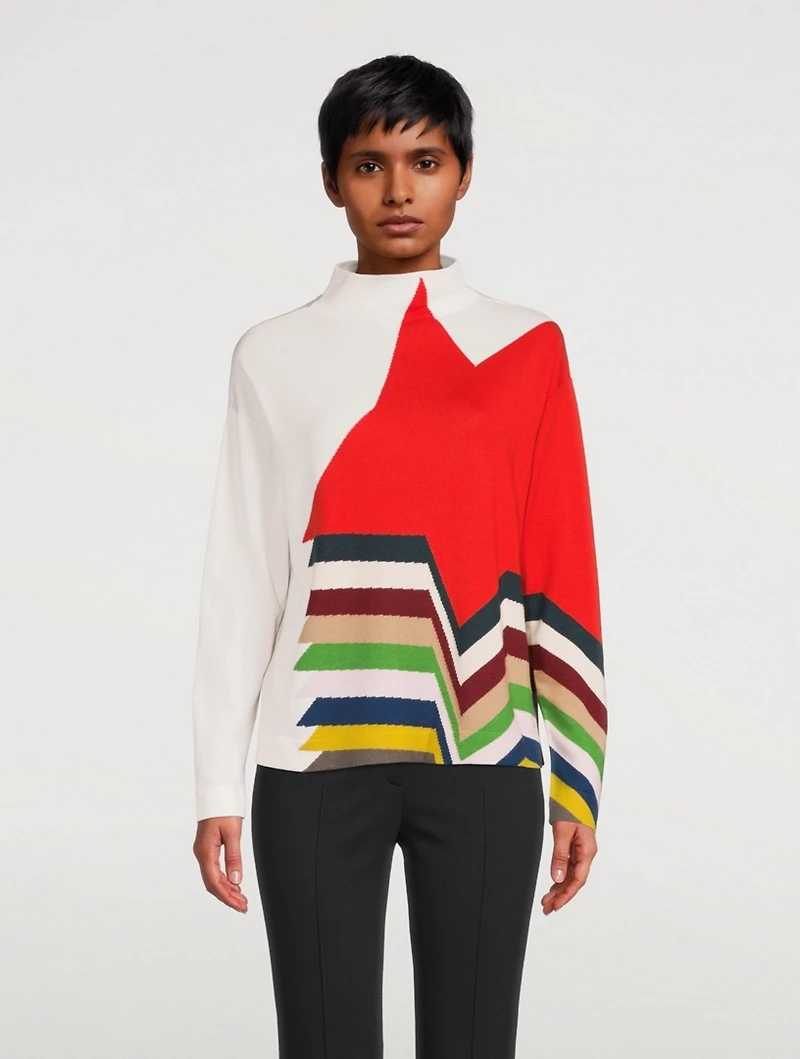 Cotton Cashmere Silk Layered Kinderstern Sweater