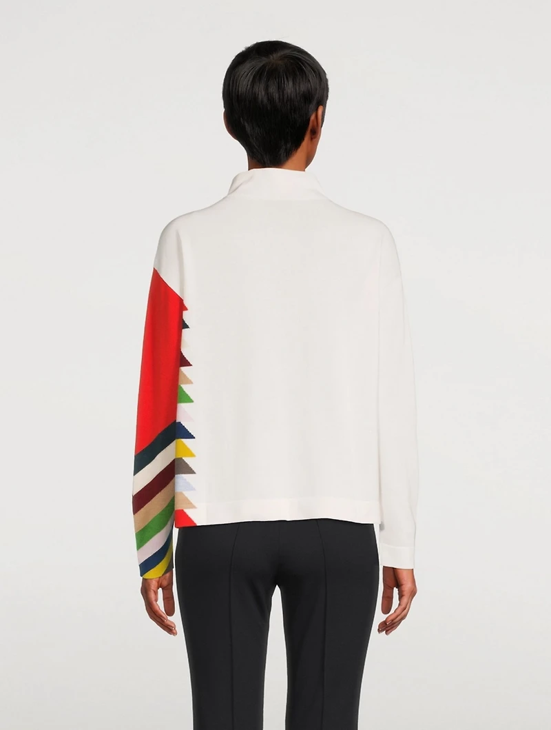Cotton Cashmere Silk Layered Kinderstern Sweater