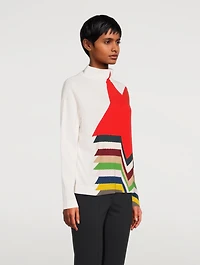 Cotton Cashmere Silk Layered Kinderstern Sweater