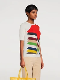 Cotton Cashmere Silk Layered Kinderstern Sweater