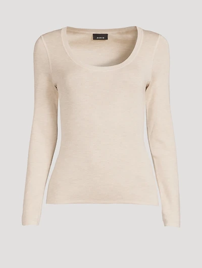 Cashmere And Silk Long-Sleeve Top