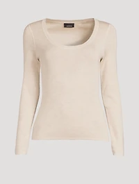 Cashmere And Silk Long-Sleeve Top