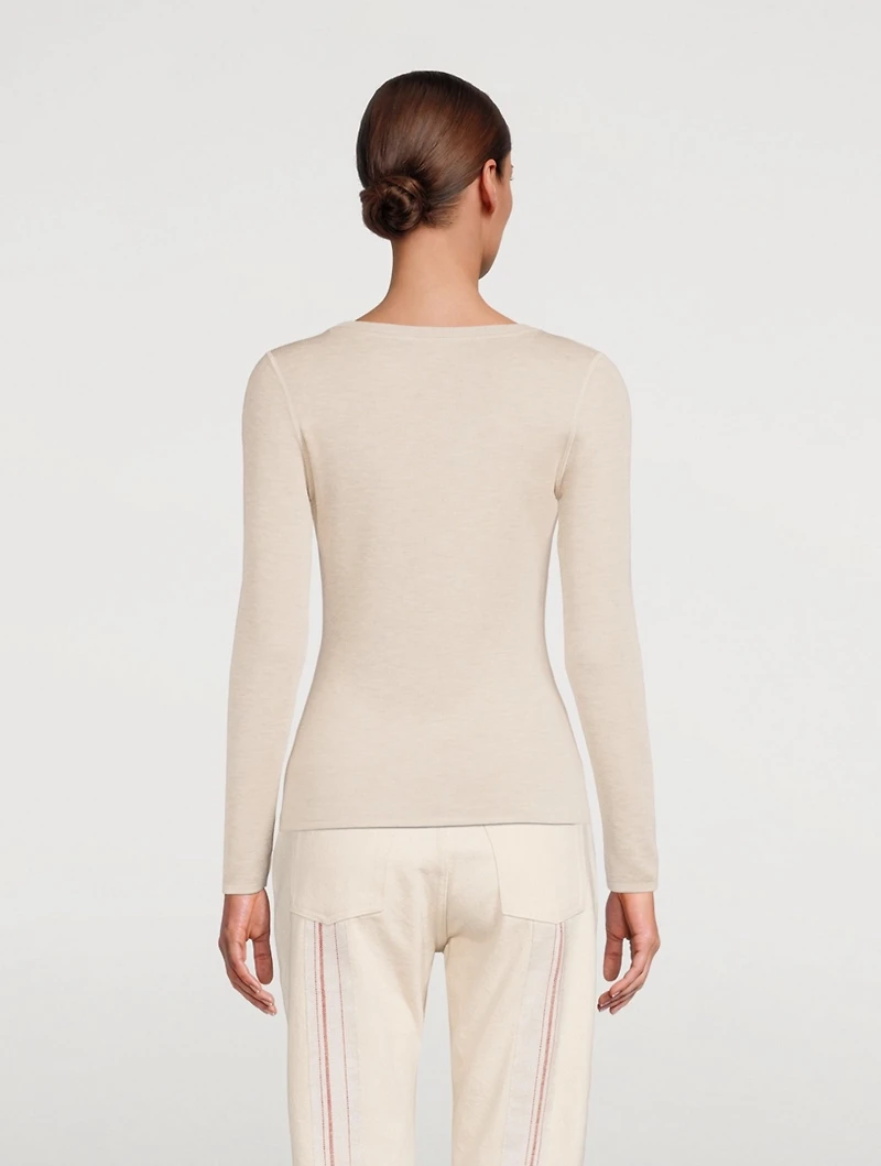 Cashmere And Silk Long-Sleeve Top