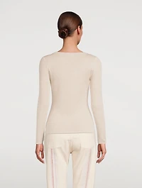 Cashmere And Silk Long-Sleeve Top