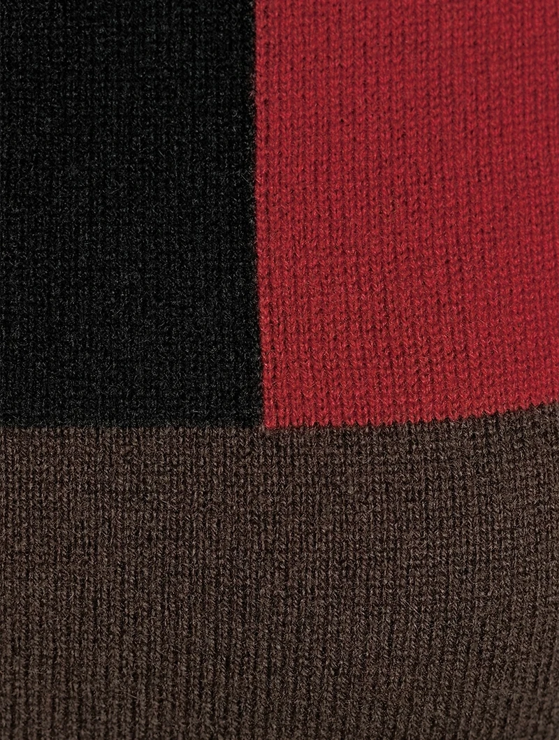 Cashmere Intarsia Knit Sweater