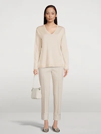 Cashmere And Silk V-Neck Sweater