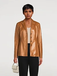 Nappa Leather Pearlized Blazer